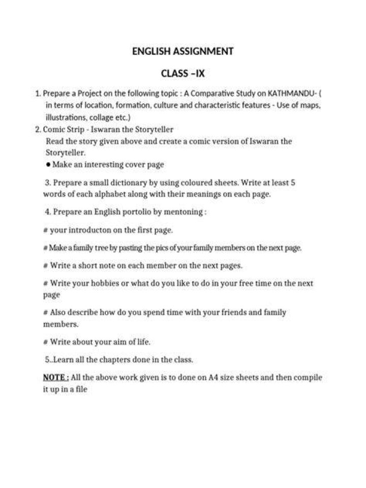 English Assignment